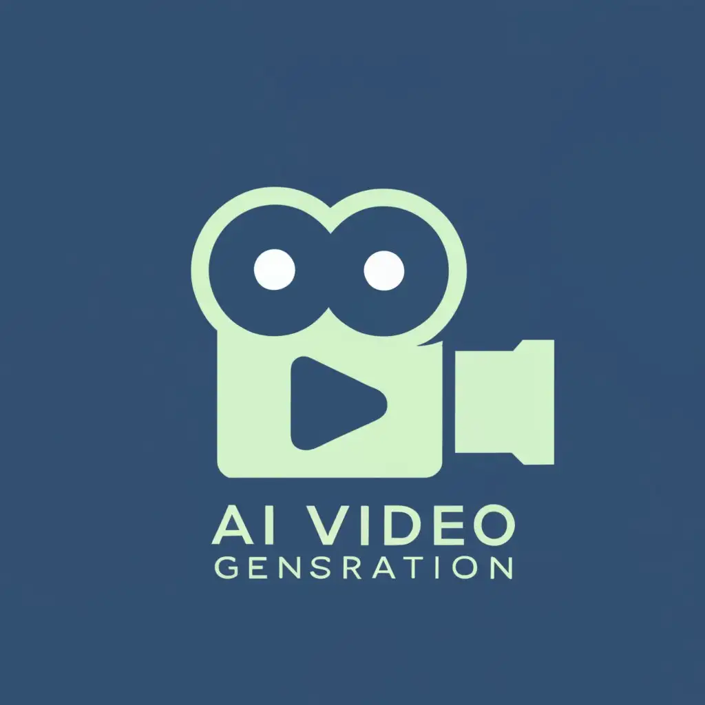 logo, Camera , with the text "Ai Video Generation", typography, be used in Technology industry