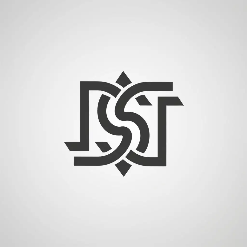 a logo design,with the text "DST", main symbol:8,Minimalistic,clear background