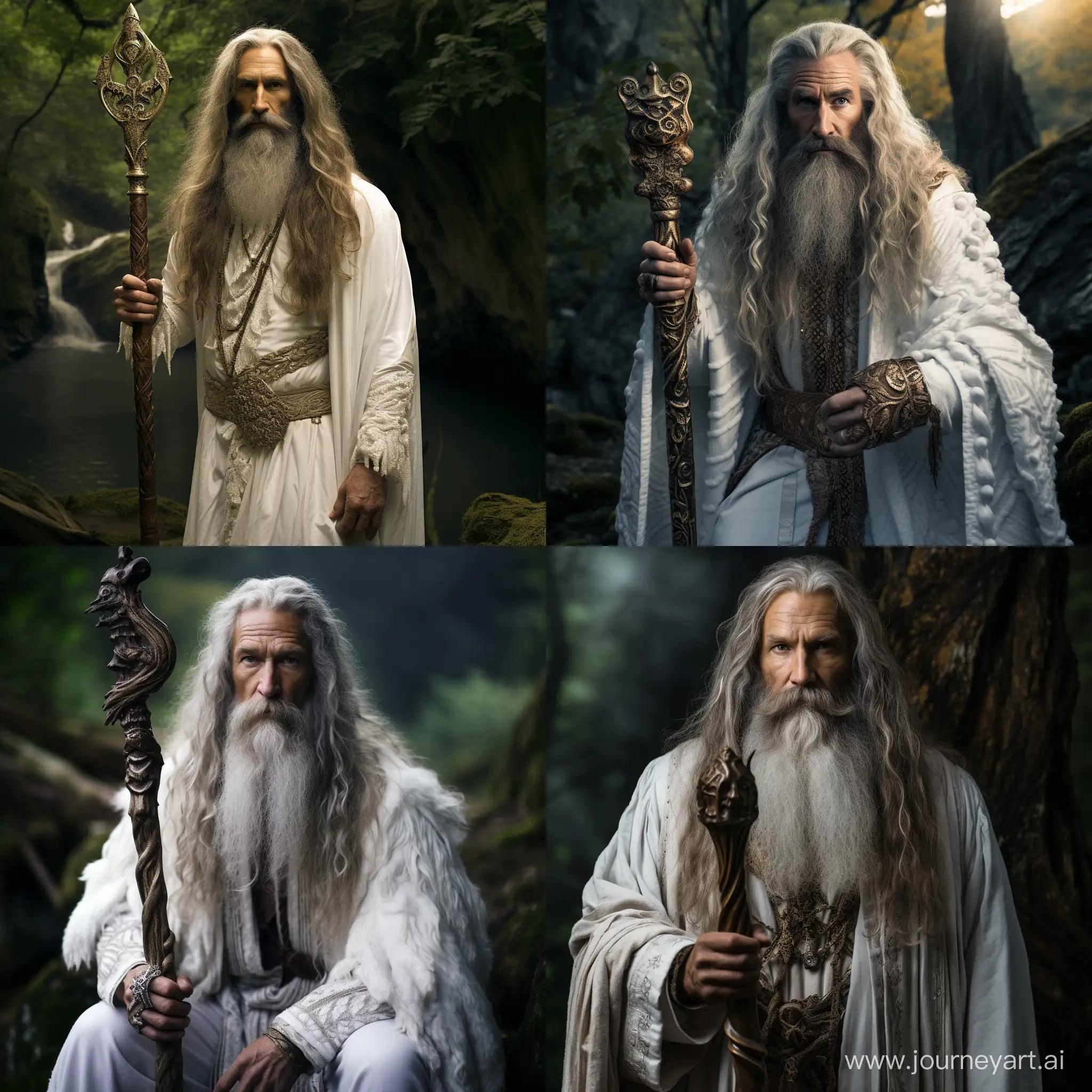 Mystical-White-Wizard-Wielding-Enchanted-Staff-in-Nature