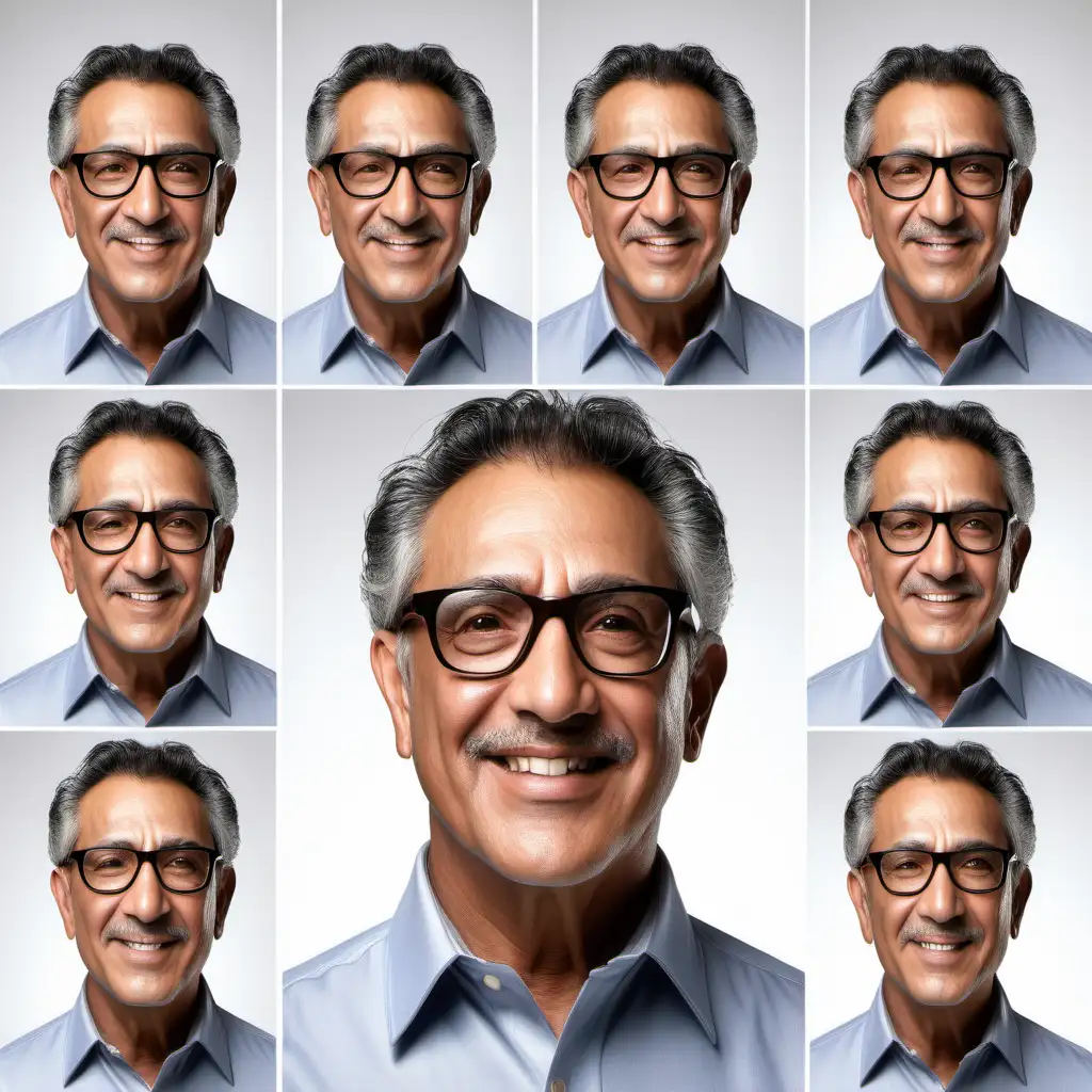 Professional Hispanic Man Portrait Photography with Glasses and Clean Shaven Look