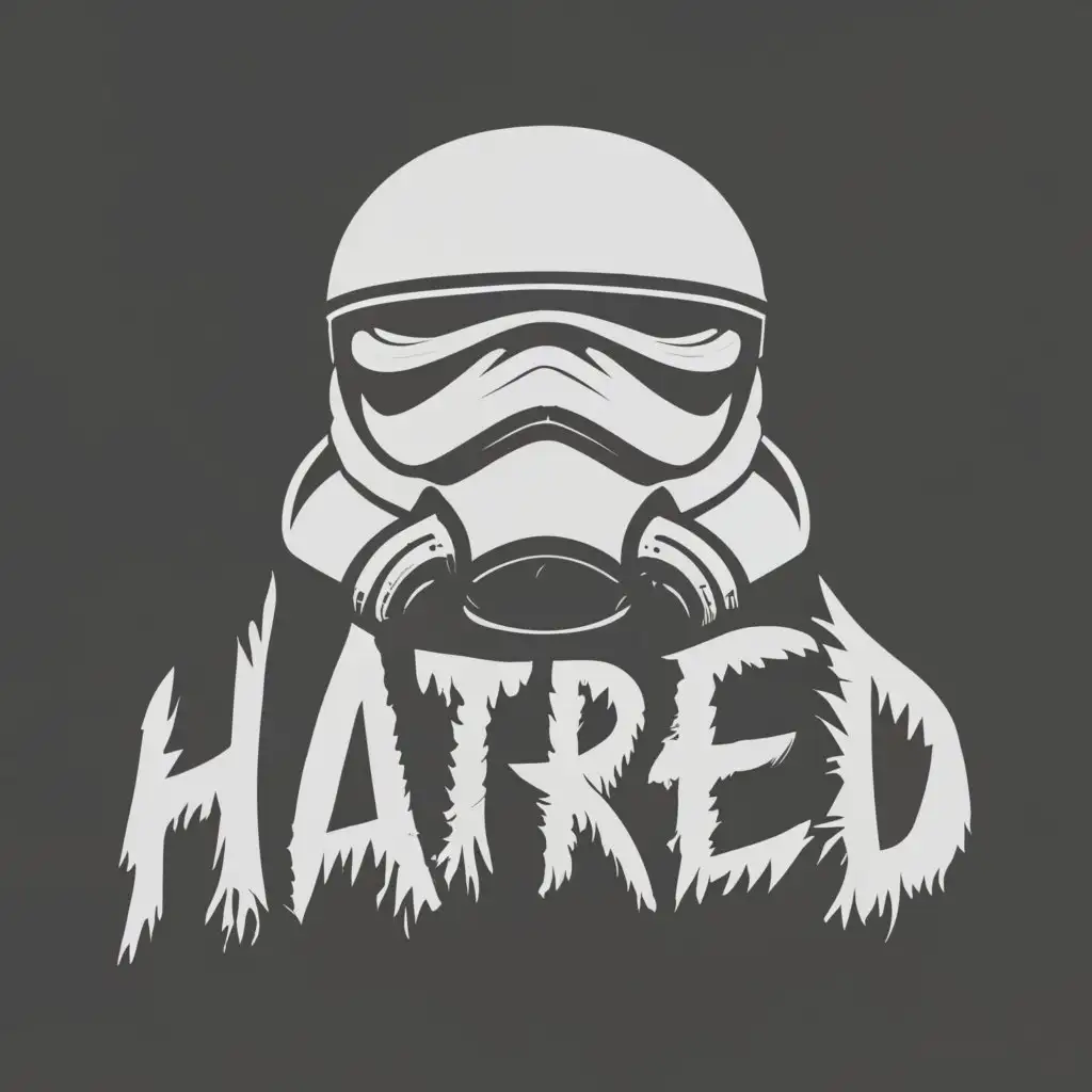 logo, HATRED, with the text "HATRED", typography