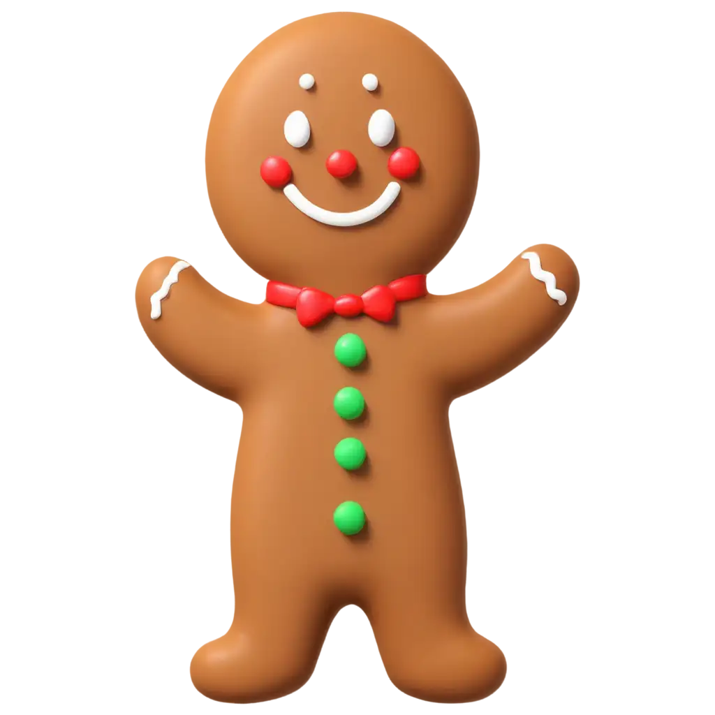 cartoon Gingerbread Man talking

