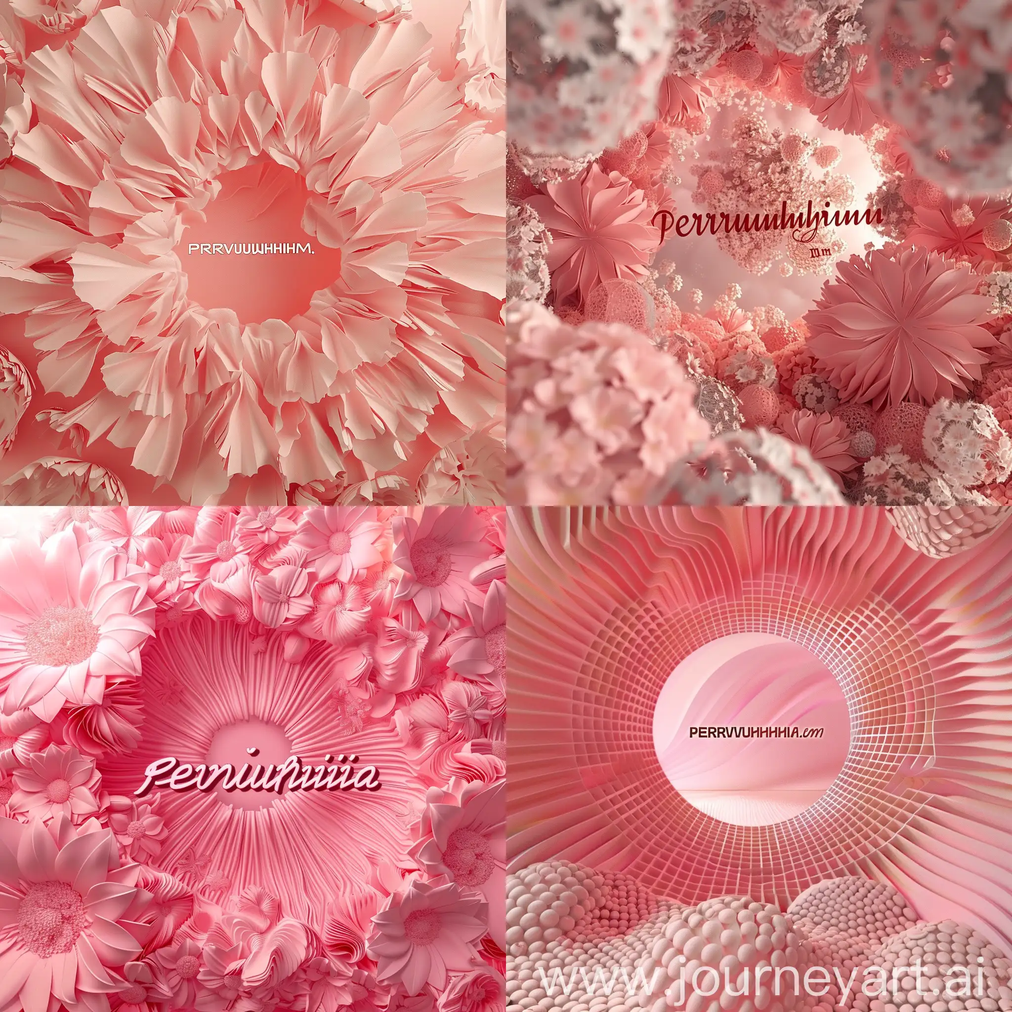Сгенерируй красивое розовое объемное фото с надписью Pervukhina.pm в центре