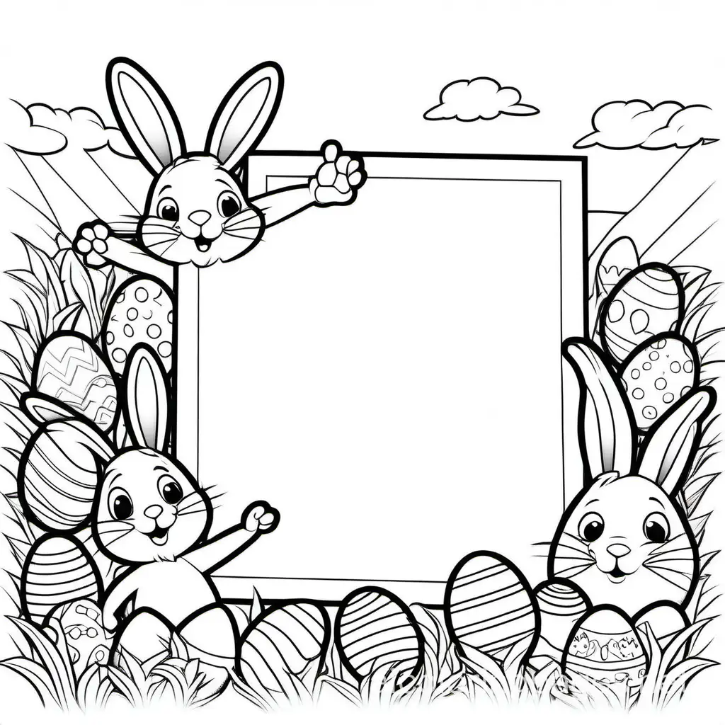 Easter-Bunny-Holding-Blank-Banner-Coloring-Page-for-Kids