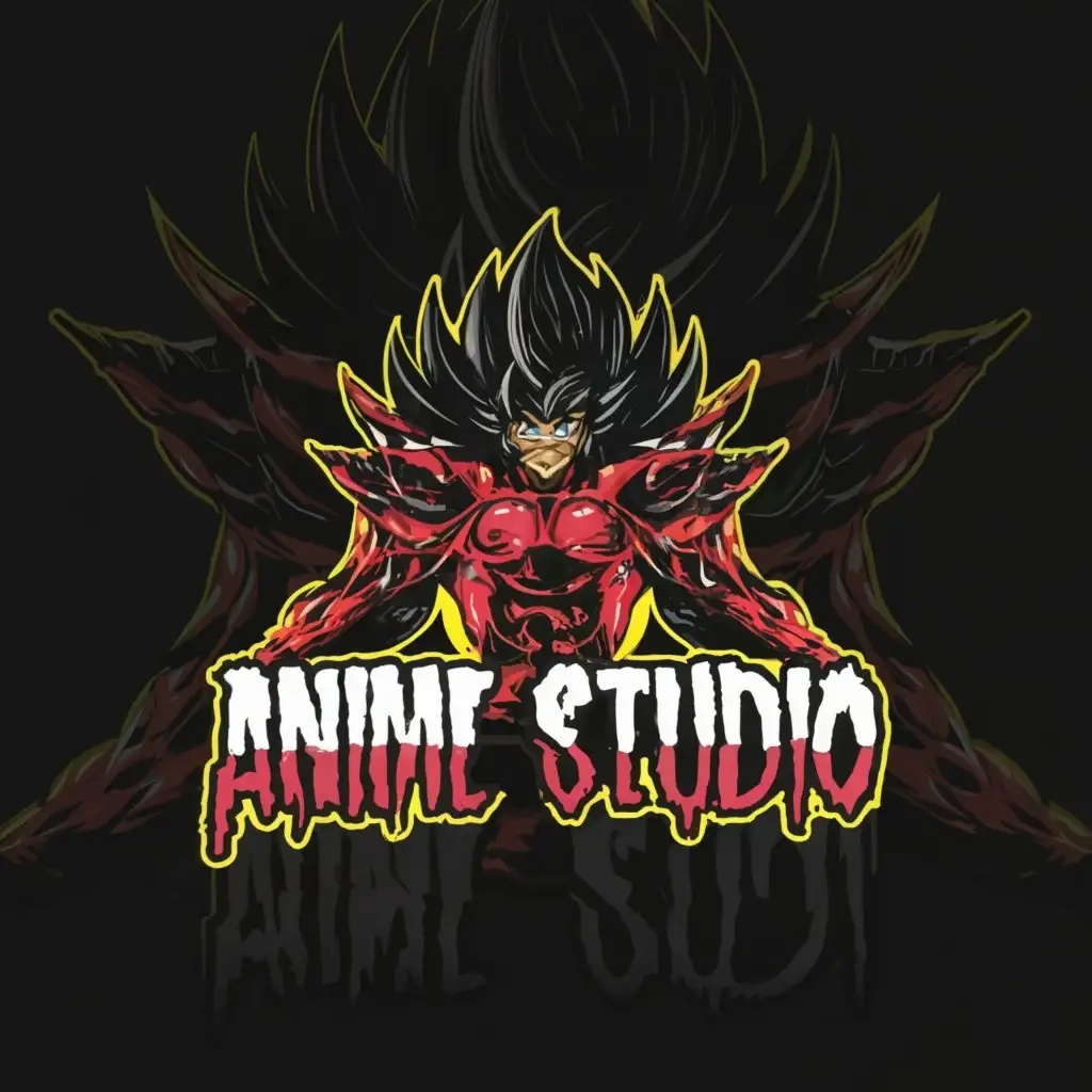 a logo design,with the text "Anime Studio", main symbol:Mash burndead anime,complex,be used in Entertainment industry,clear background