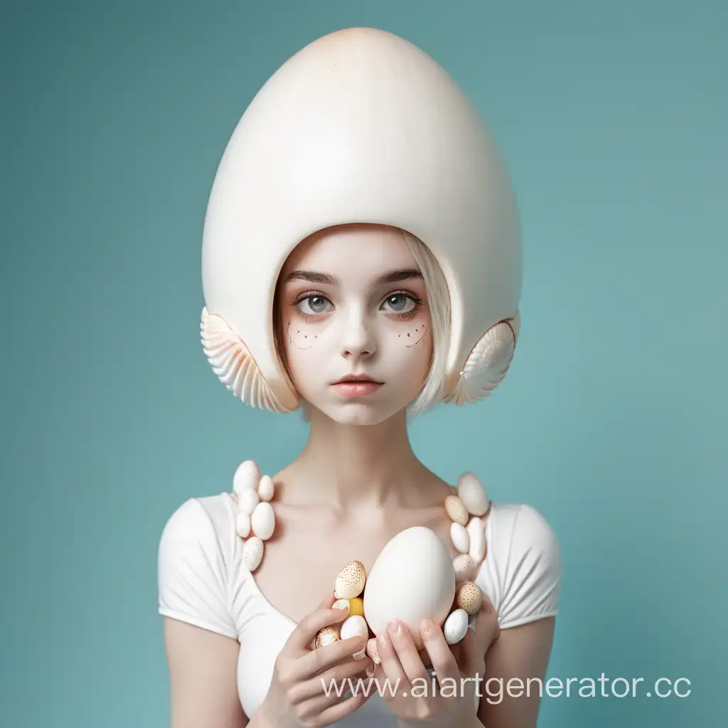 Cute-Easter-Egg-Girl-Playful-Humanization-in-White-Latex