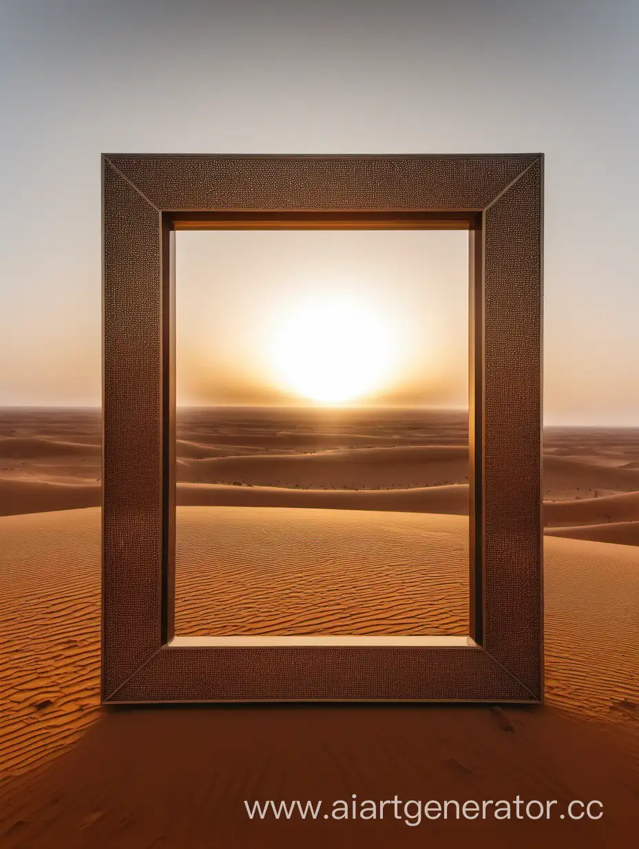 Panoramic-View-of-Sahara-Desert-at-Sunset