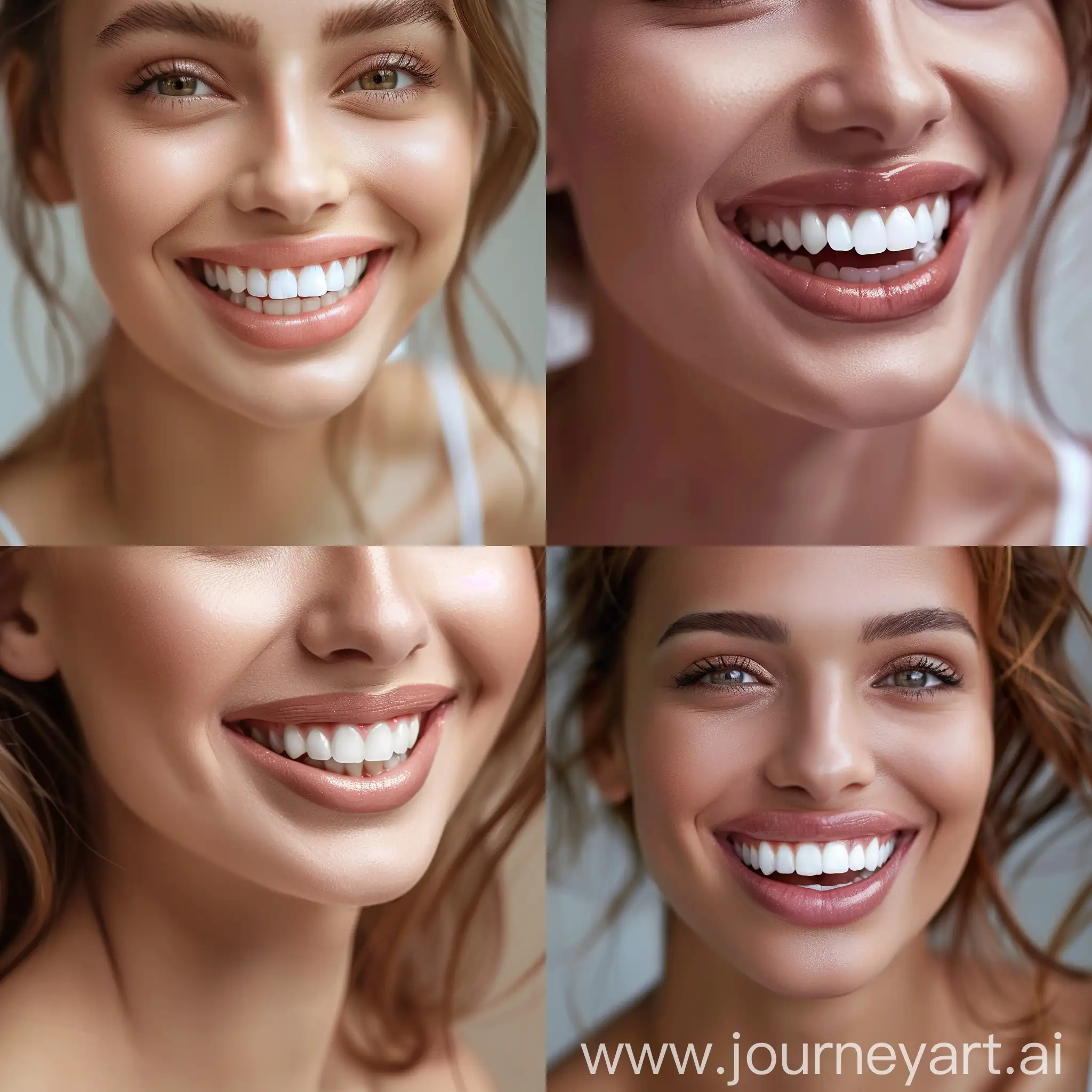 a beautifull women smiling with white teeth. closeup face