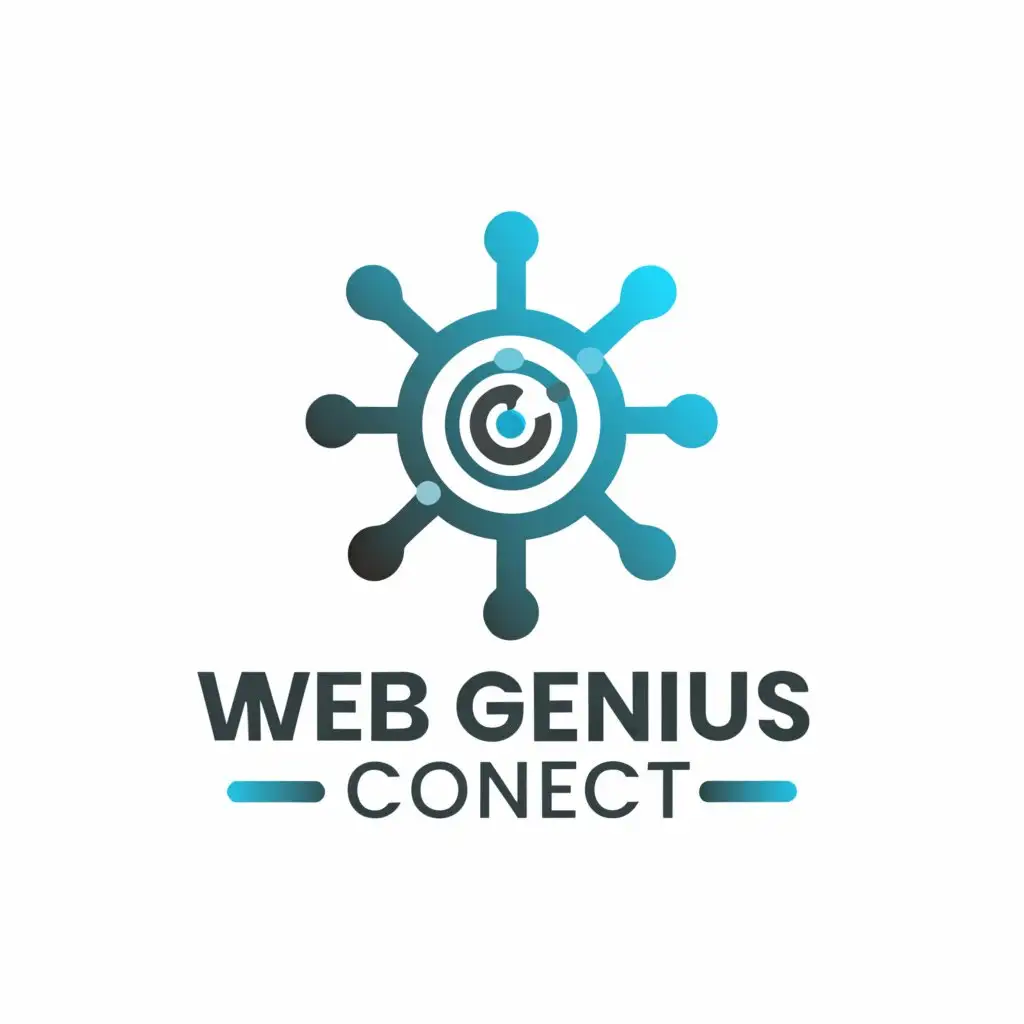 a logo design,with the text "Web Genius Connect", main symbol:Smart Solutions, Seamless
,complex,be used in Technology industry,clear background