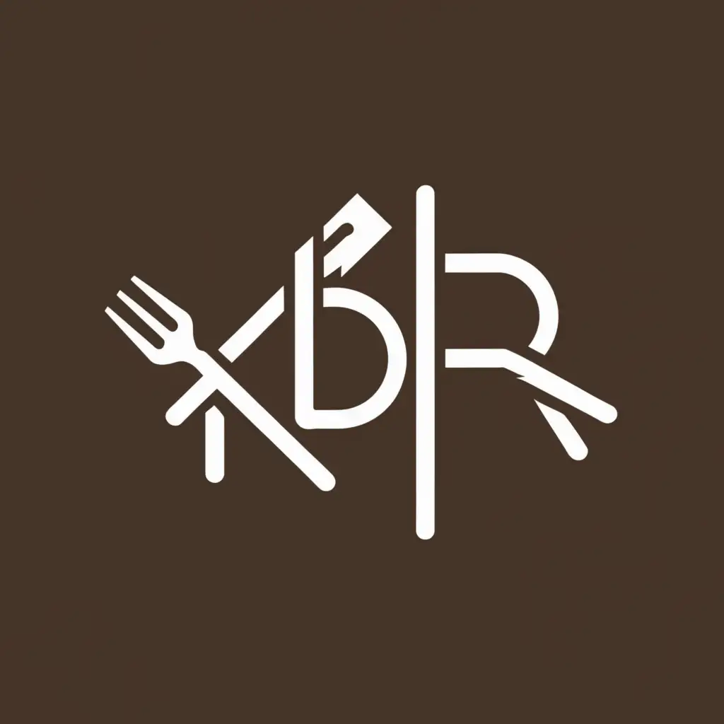 a logo design,with the text "KDR", main symbol:Food,complex,be used in Restaurant industry,clear background
