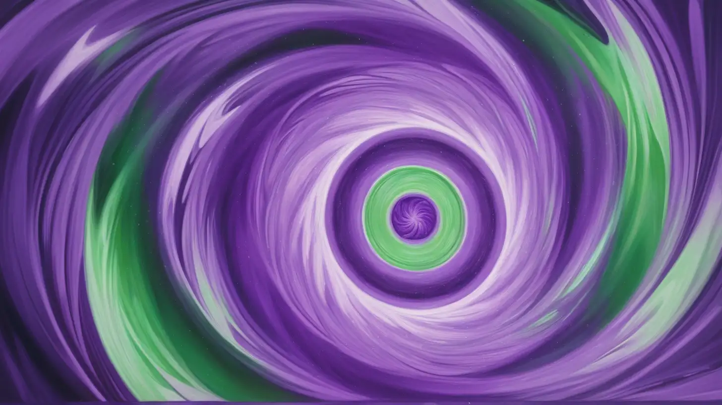Enchanting Swirling Portal in Mesmerizing Purple and Green Hues