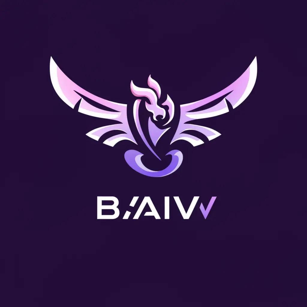 a logo design,with the text "BAIV", main symbol:PURPLE DRAGON,Moderate,be used in Entertainment industry,clear background