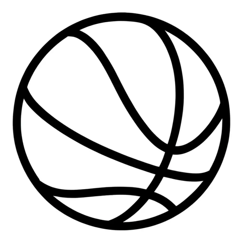Black Basketball on White Background Vector Image