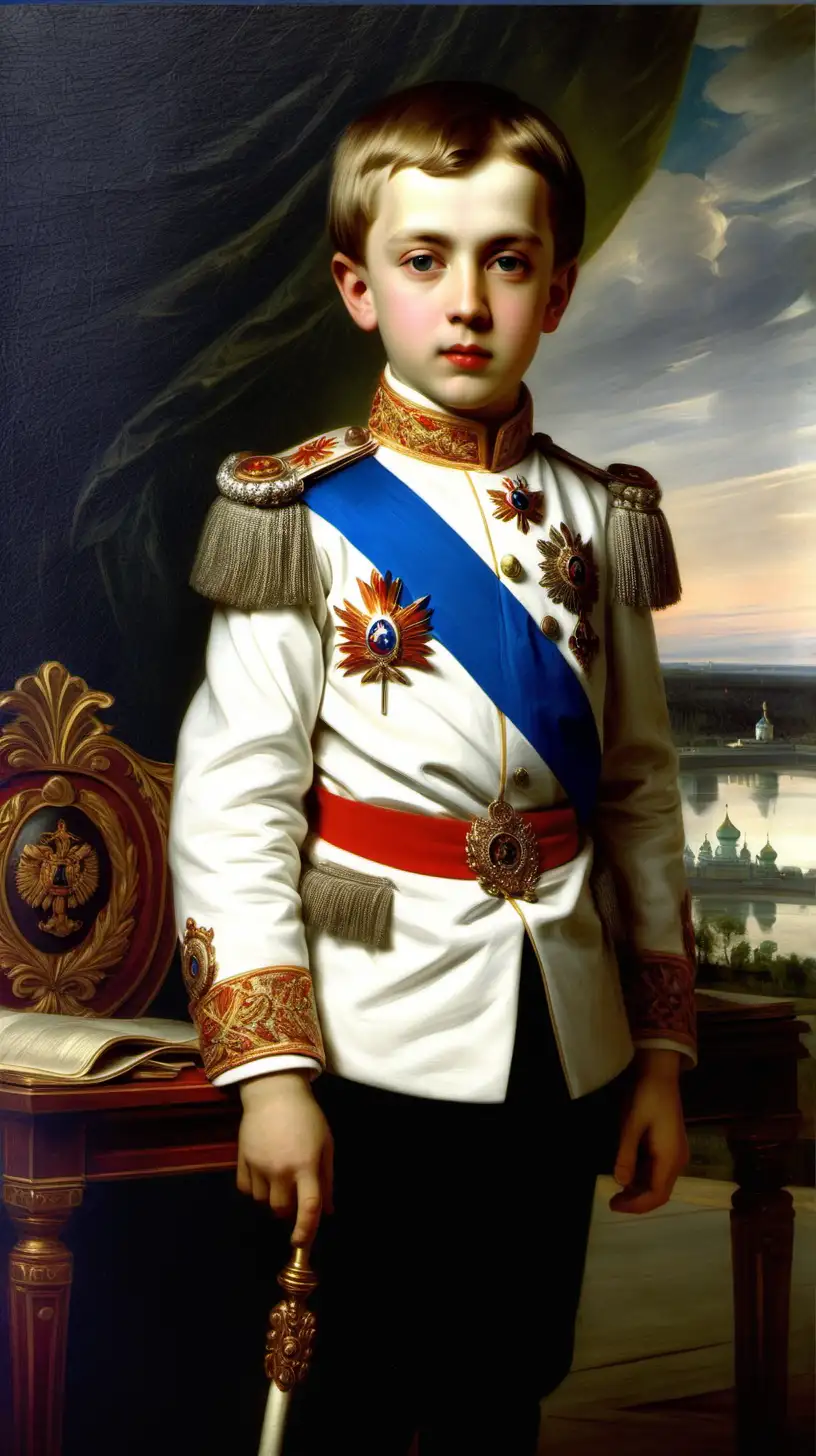 Young Ivan the Czar of Russia in Regal Attire