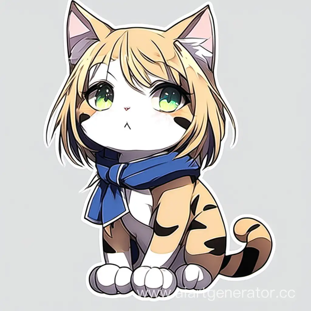 Adorable-Anime-Cat-Illustration-with-Playful-Expressions
