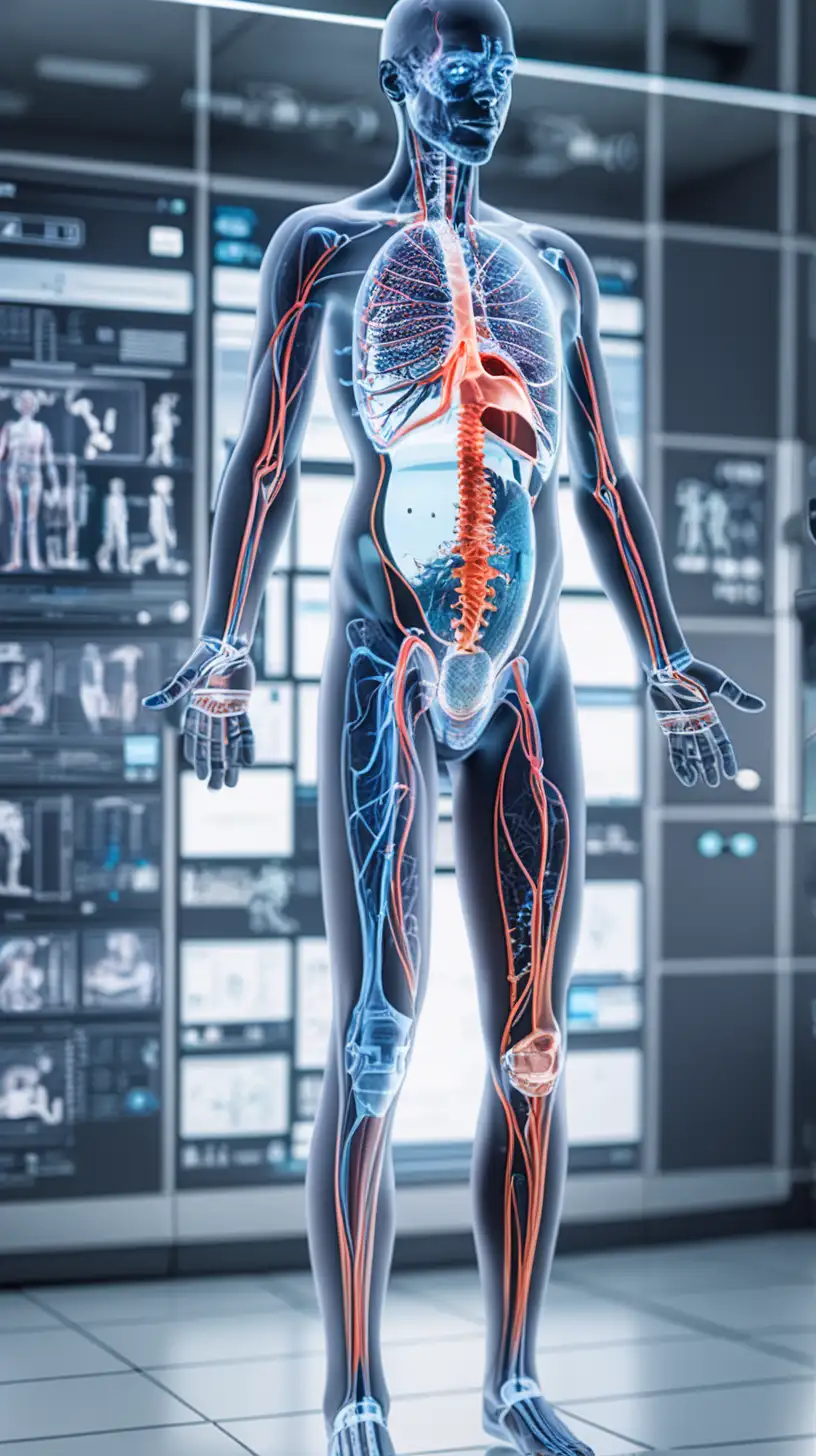 Digital twin of a human for medicine