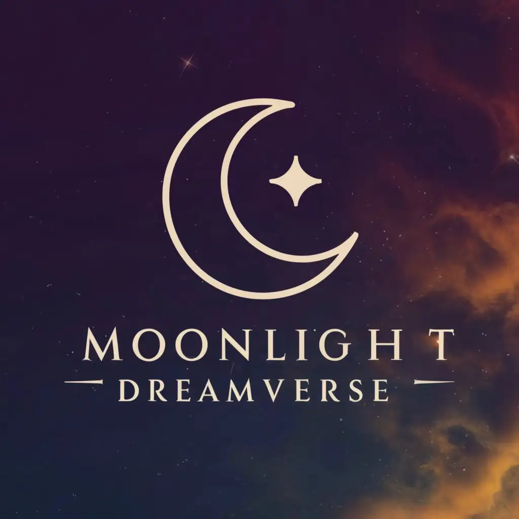 a logo design,with the text "Moonlight Dreamverse", main symbol:moon,Moderate,be used in Entertainment industry,clear background
