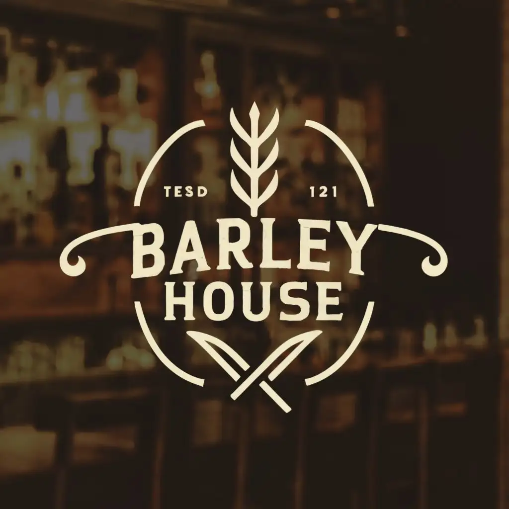 a logo design,with the text "The Barley House", main symbol:barley stalk,Minimalistic,be used in Restaurant industry,clear background