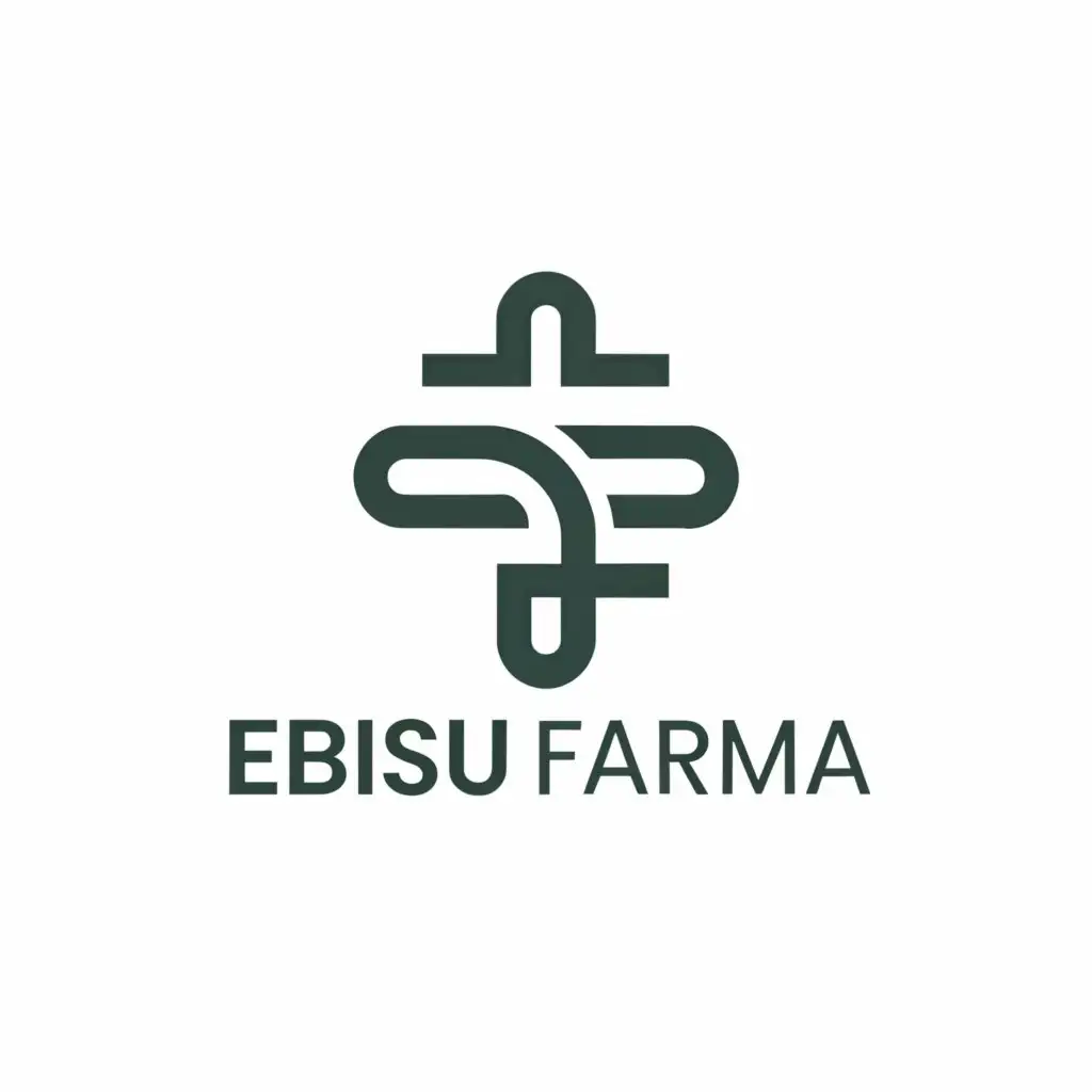 a logo design,with the text "Ebisu Farma", main symbol:pharmacy, medical,Minimalistic,be used in Medical Dental industry,clear background