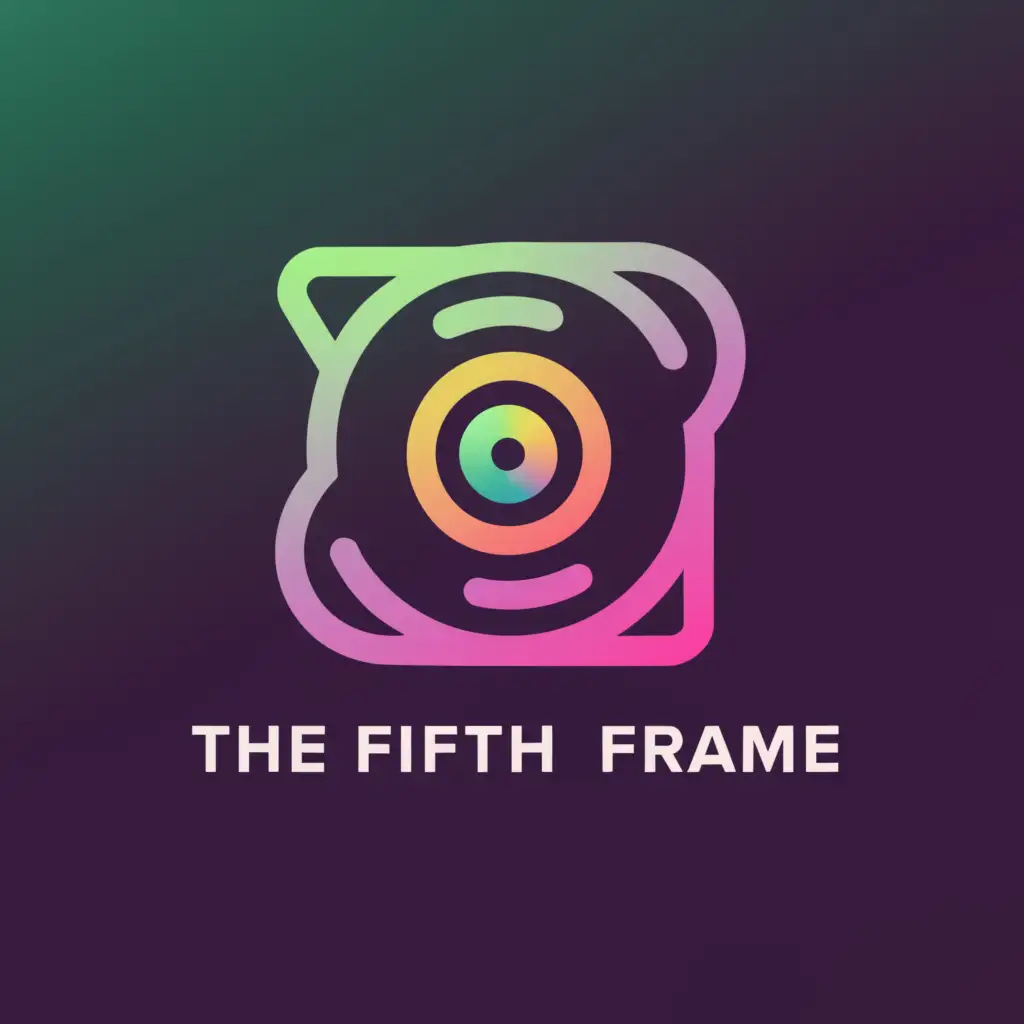 a logo design,with the text "The Fifth Frame", main symbol:Camera, purple,Moderate,be used in Internet industry,clear background