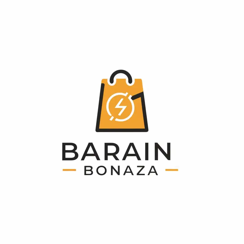 a logo design,with the text "Bargain Bonanza", main symbol:e-commerce,Minimalistic,clear background