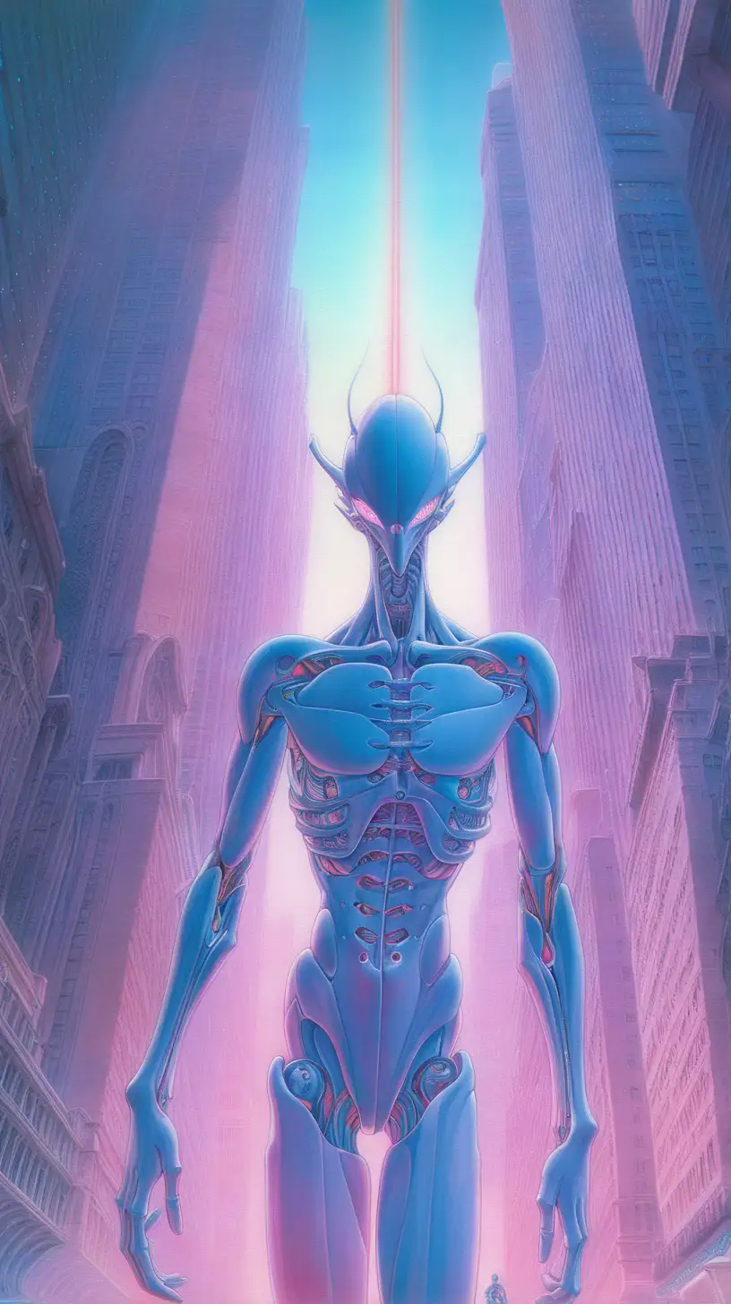  ethereal, strobe, Chromatic aberration, by wayne barlowe,  biomechanical, blur, cyclic, by makoto shinkai, pantone, paradox