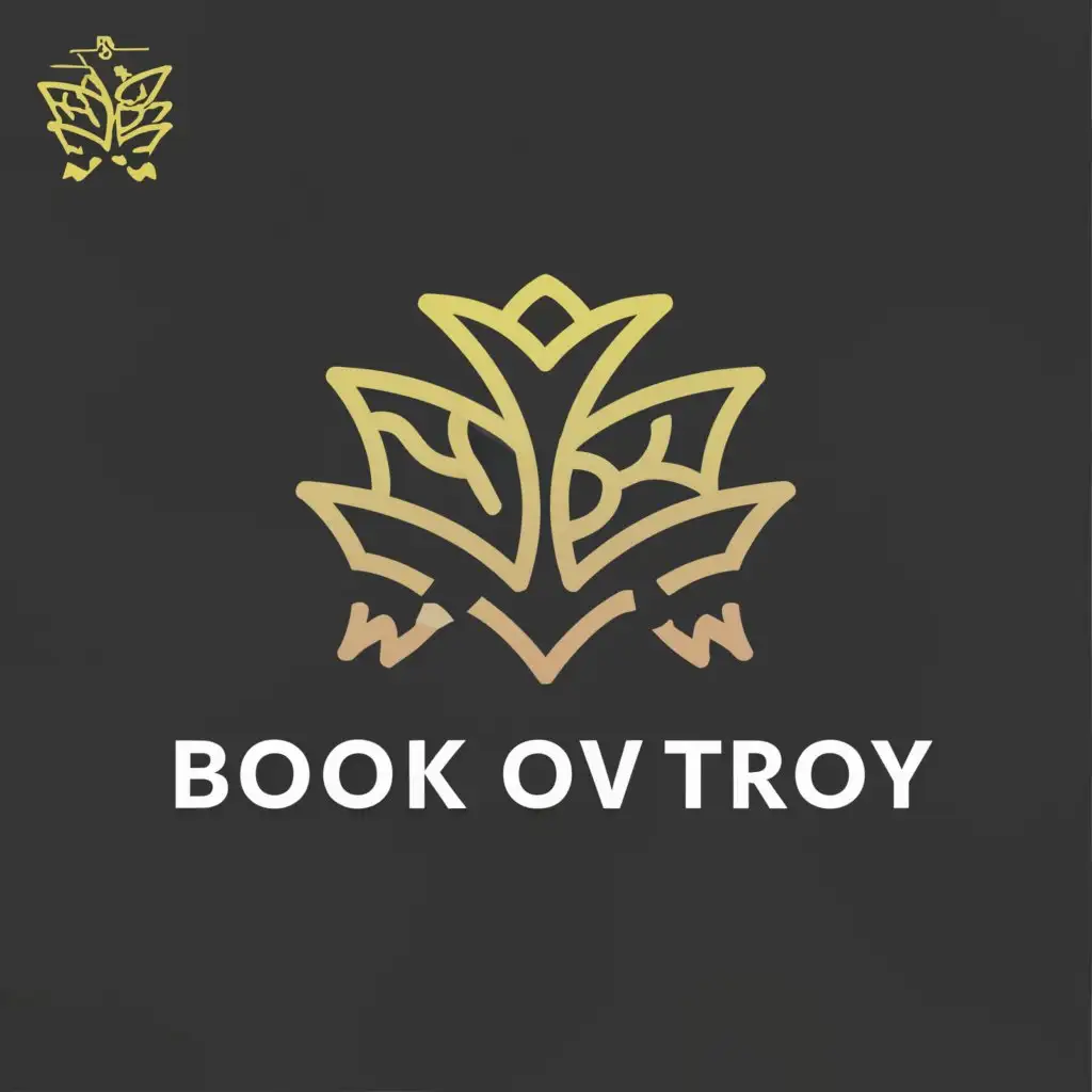 a logo design,with the text "Book Ov Troy", main symbol:Alchemy book,Moderate,clear background