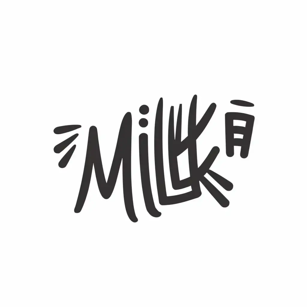 logo, Hiragana, with the text "Milk", typography, be used in Restaurant industry