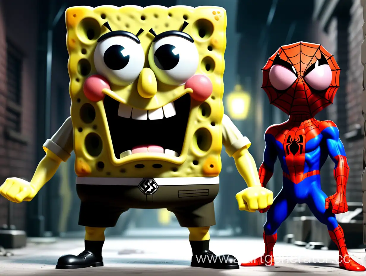 Epic-Battle-Hitler-and-SpongeBob-Confront-SpiderMan-and-Patrick-in-an-Intergalactic-Showdown