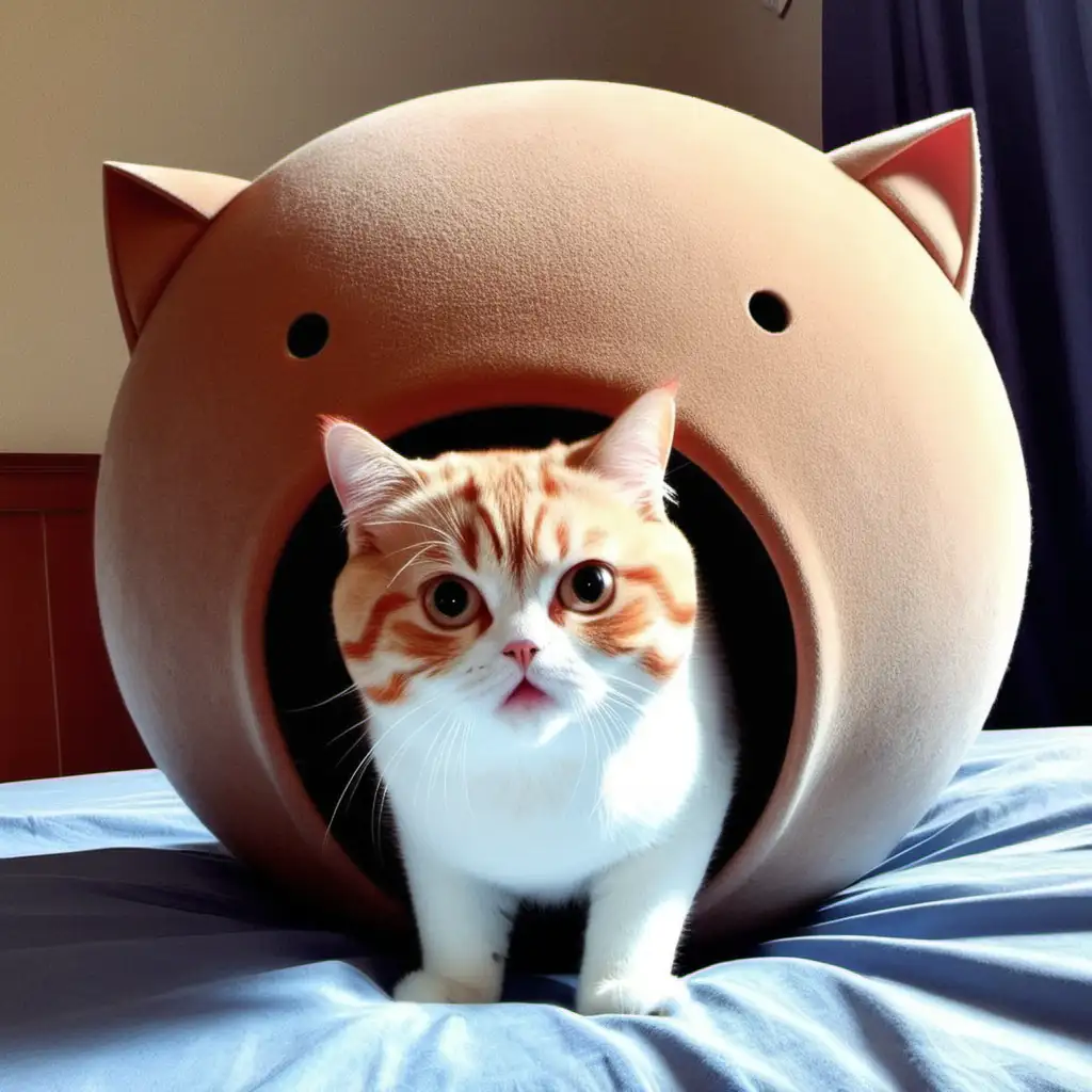 the cutest cat in the universe with a oversized ehead 
