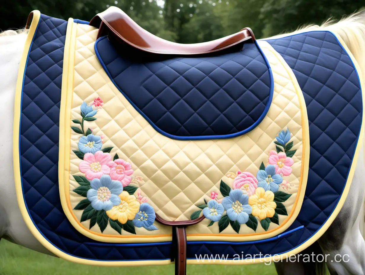 Elegant-Dark-Blue-Quilted-Valtrap-with-Pastel-Flower-Embroidery