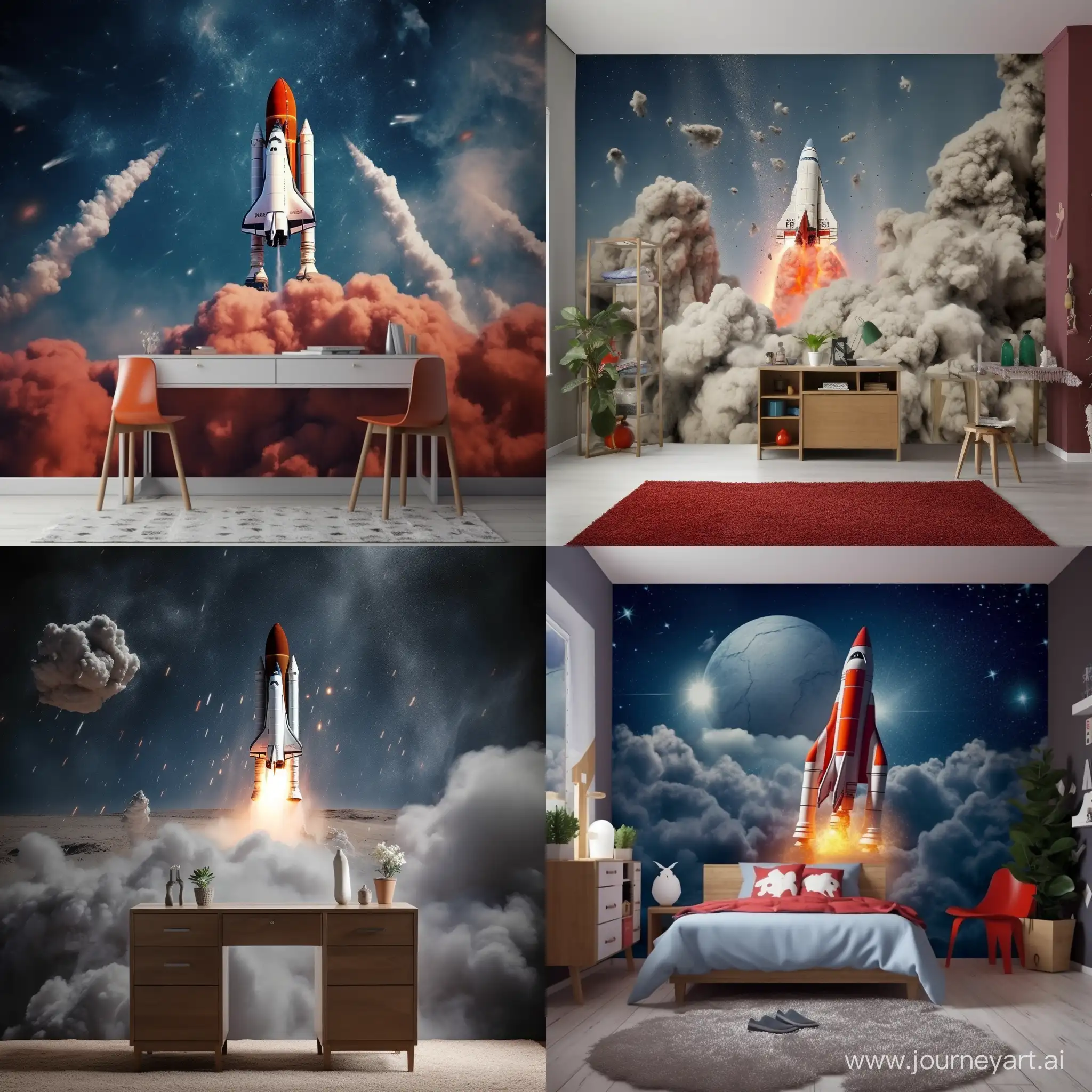 Spacethemed-Photo-Wall-with-Hidden-Rocket-Entrance
