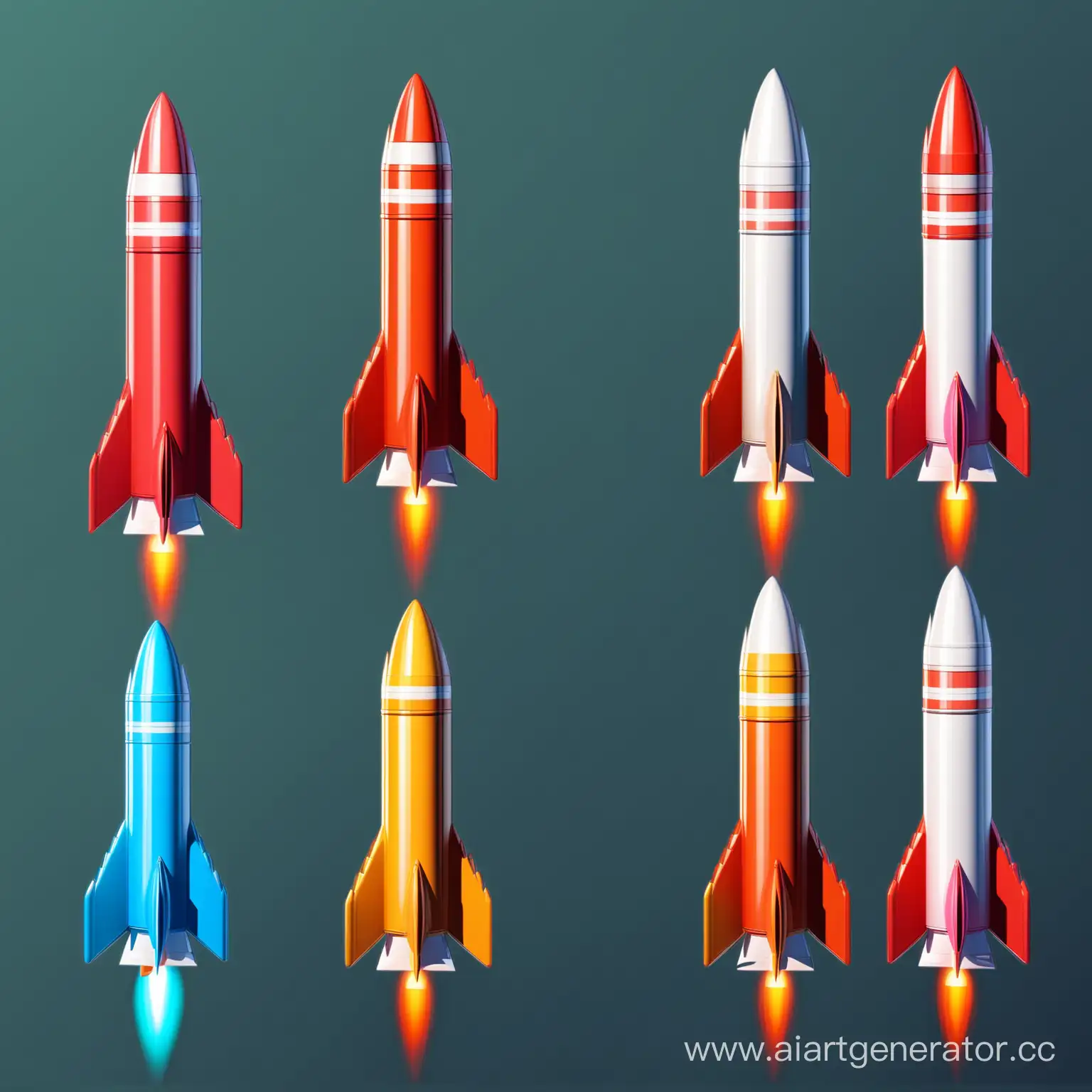 3D rocket for playing in 5 different styles for the game