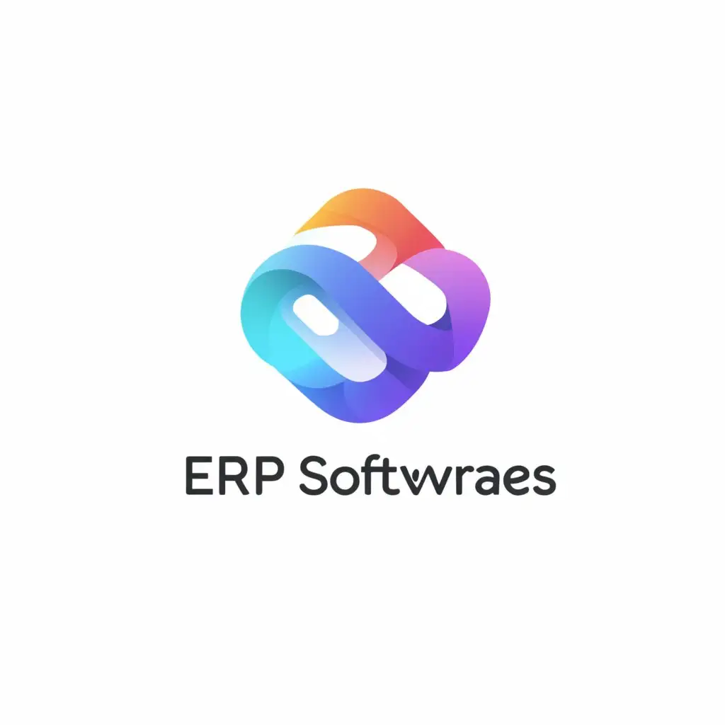 a logo design,with the text "ERPSOFTWARES", main symbol:Ui,Moderate,be used in Technology industry,clear background
