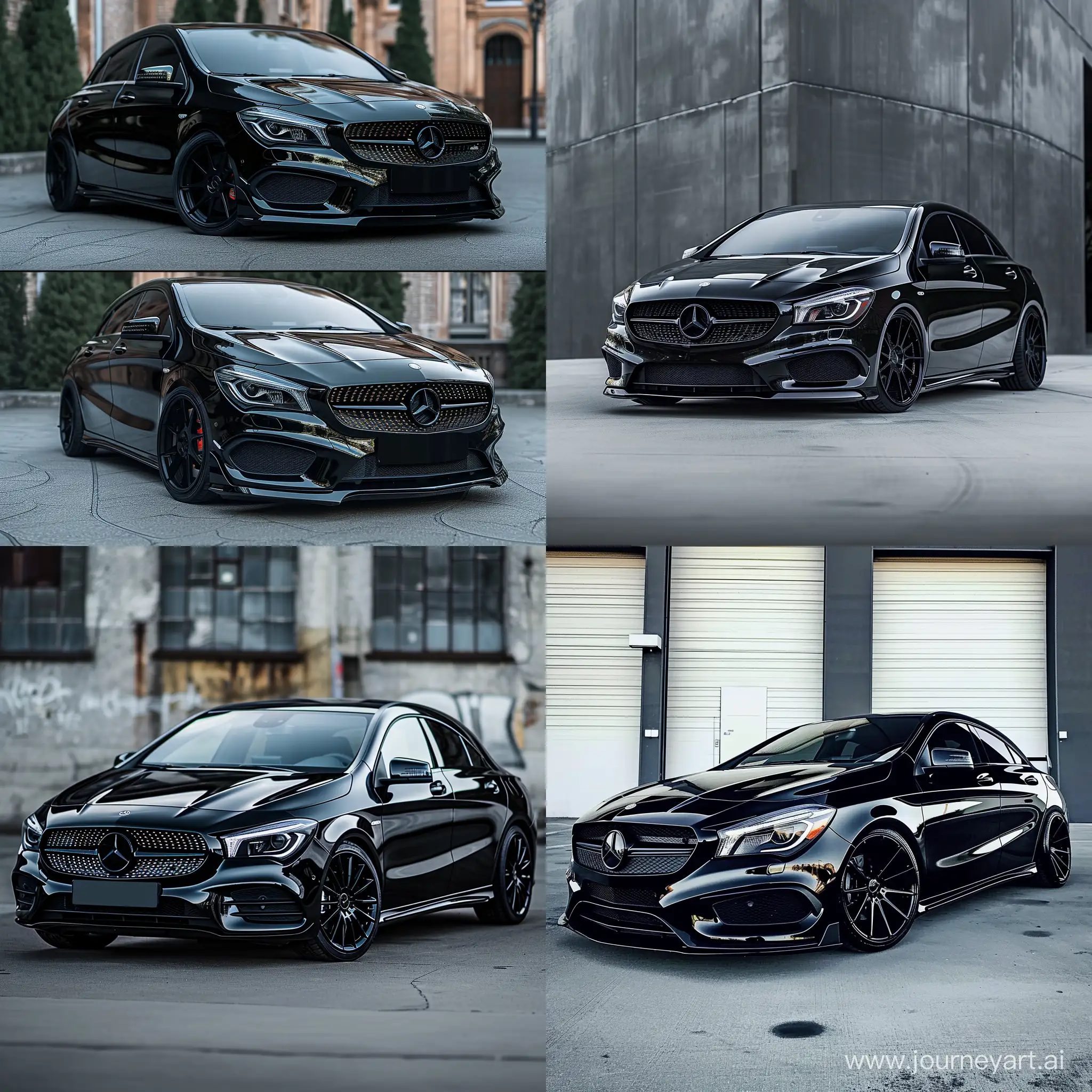 Luxurious-Black-Mercedes-CLA-V6-in-a-Dynamic-Setting