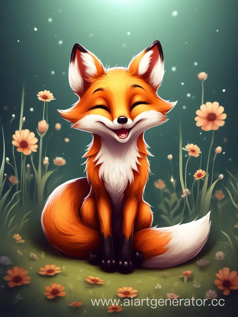Joyful-Fox-Playing-in-Sunlit-Meadow
