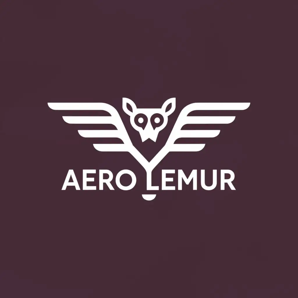 a logo design,with the text "Aero Lemur", main symbol:Lemur and text,Moderate,be used in Travel industry,clear background