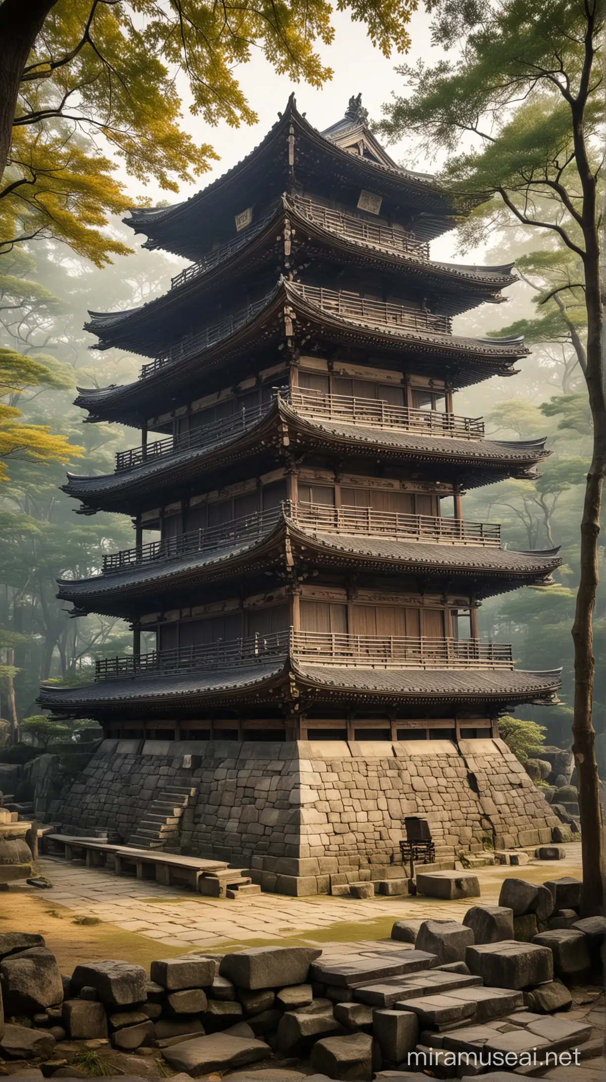 Ancient Japanese Building Architectural Design