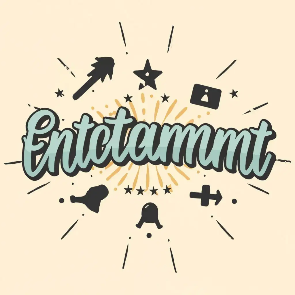 logo, Clear Text, with the text "Entertainment", typography, be used in Entertainment industry