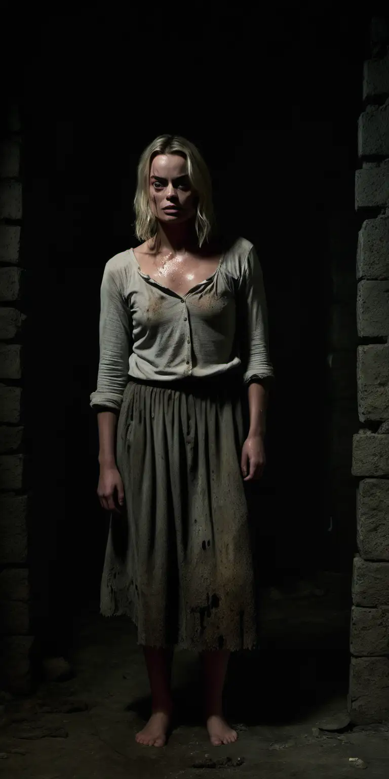 Margot Robbie in a Desolate Dungeon Captivity and Despair
