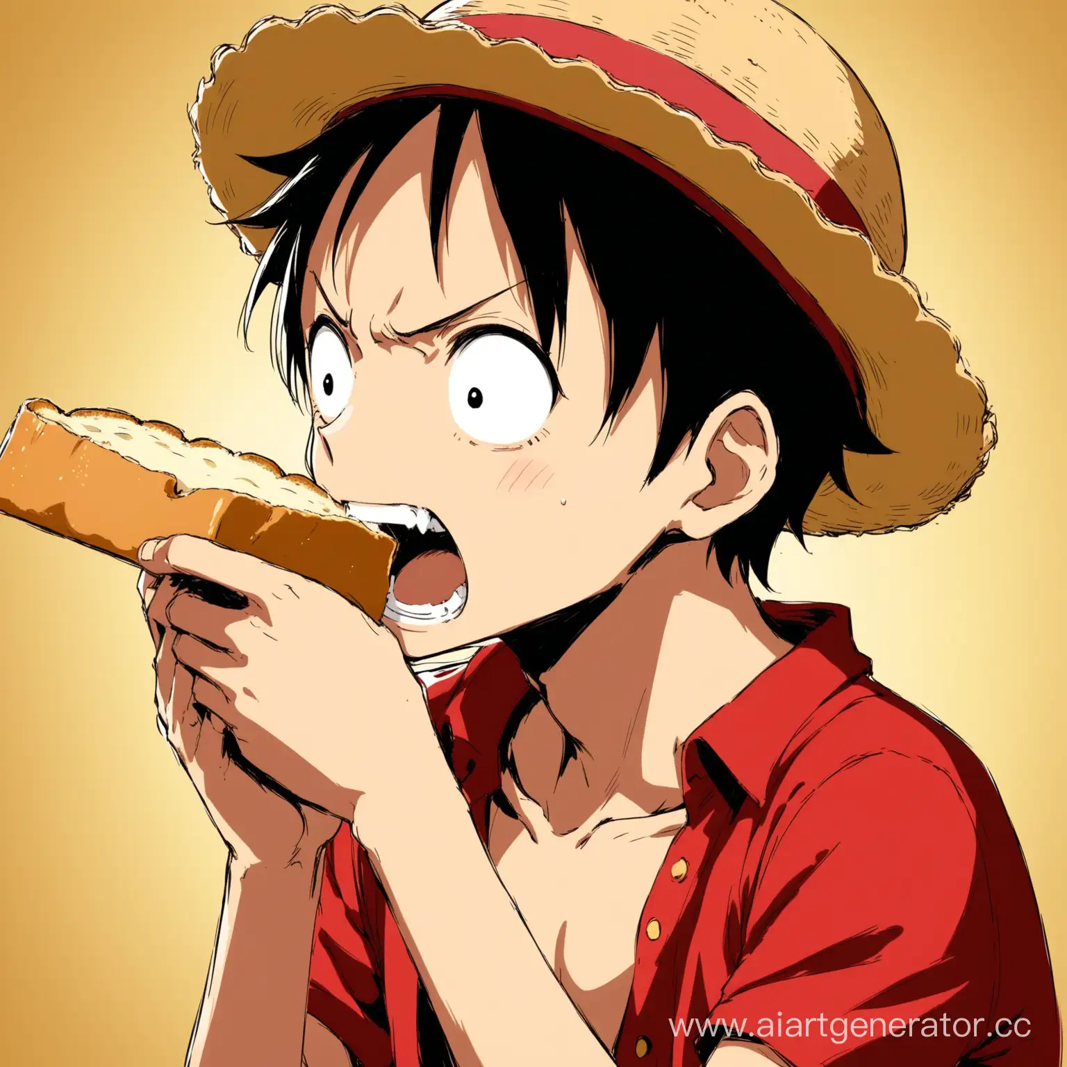 Anime-Character-Luffy-Enjoying-a-Bite-of-Bread