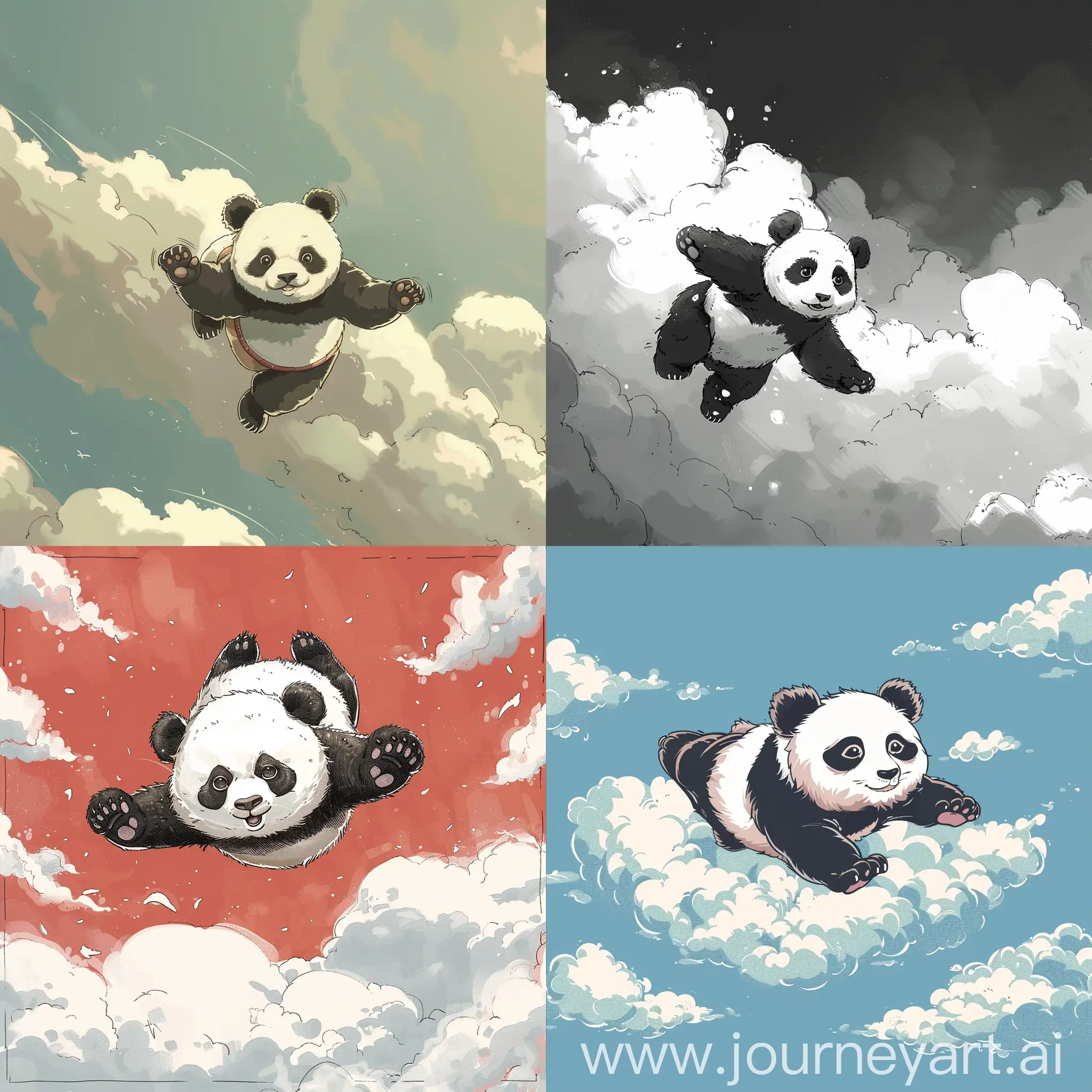 Adorable-Panda-Soars-on-Cloud-Inspired-by-Bird-Mountain-Ming-Comics