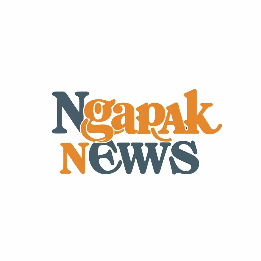 a logo design,with the text "NGAPAK NEWS", main symbol:nothing,just teks,Moderate,be used in Entertainment industry,clear background