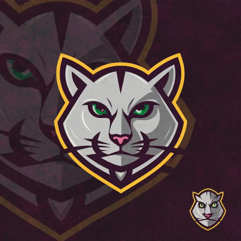 LOGO-Design-For-Esports-Team-Fierce-Cat-Emblem-on-Clean-Background