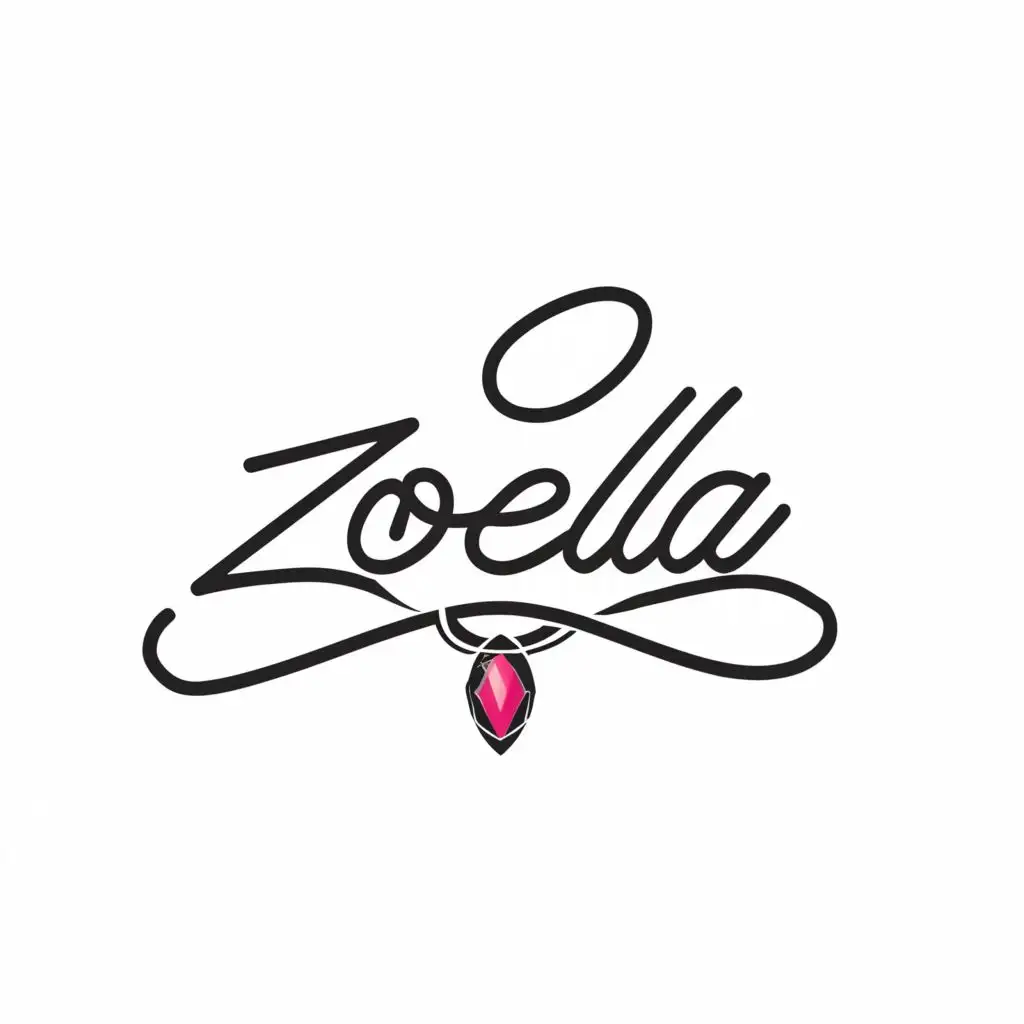 a logo design,with the text "Zoella", main symbol:Jewelry