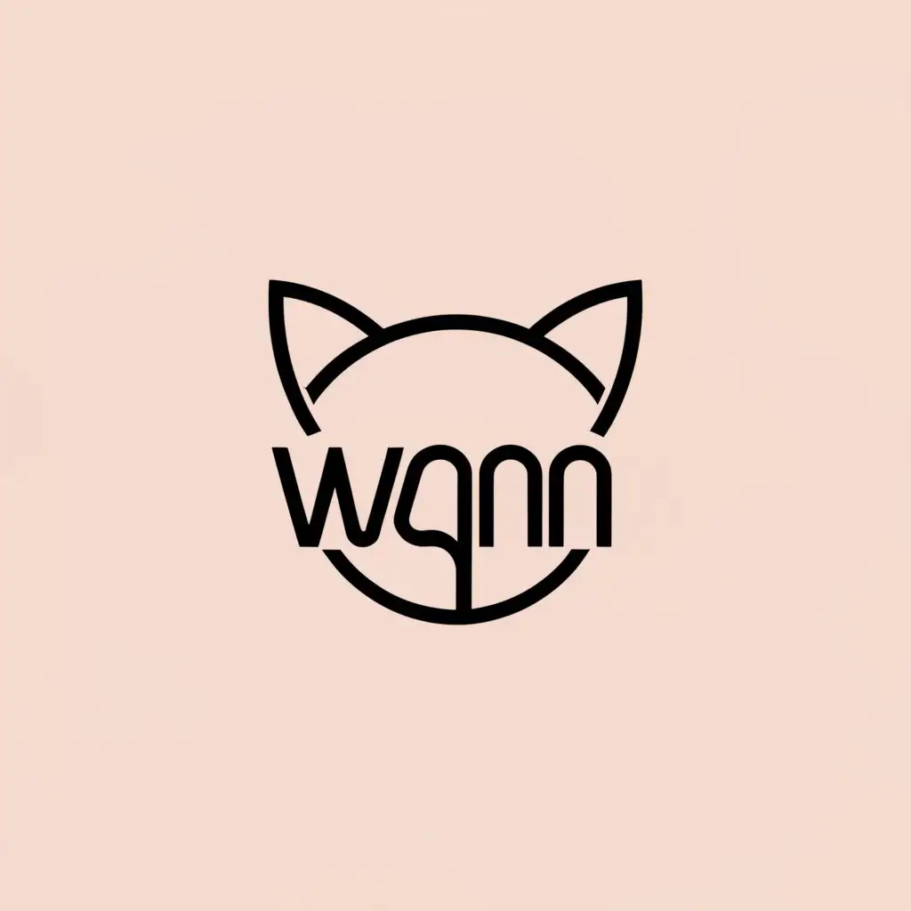 a logo design,with the text "Wan", main symbol:Cat,Minimalistic,be used in Travel industry,clear background