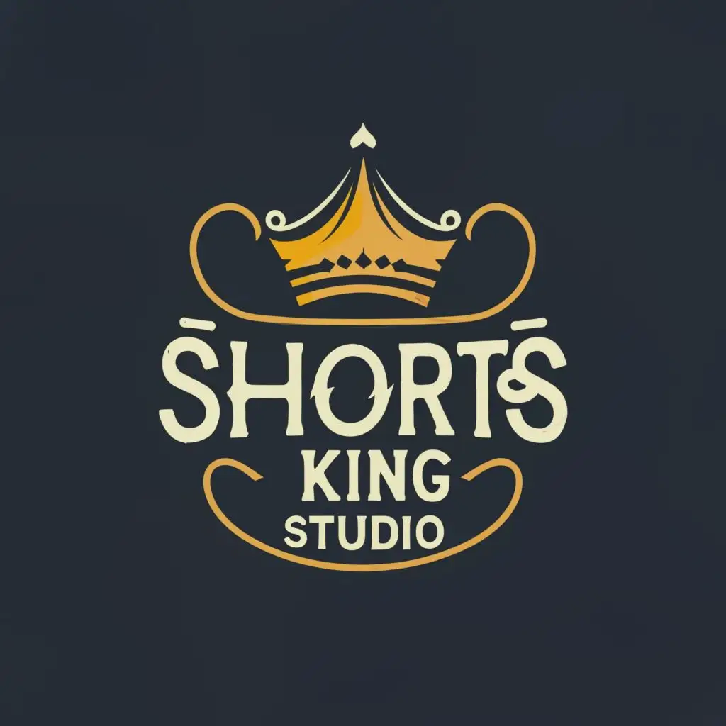 logo, crown, with the text "Shorts King Studio", typography