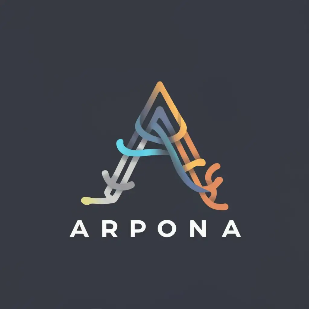 logo, a, with the text "arpona", typography, be used in Internet industry