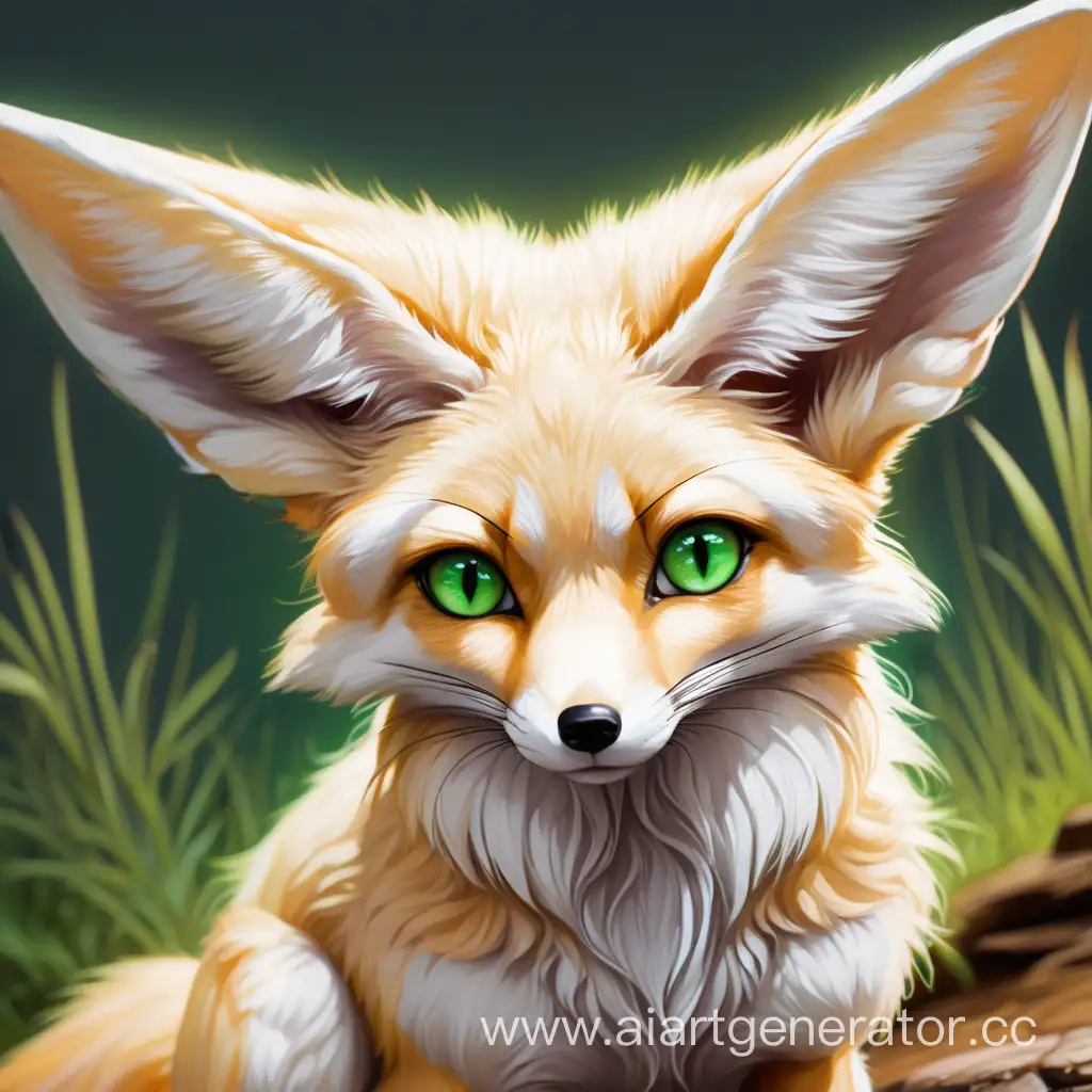 Enchanting-Fennec-Fox-with-Striking-Green-Eyes