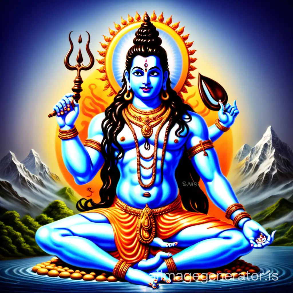 Mystical-Hindu-Shiva-Statue-in-Divine-Meditation